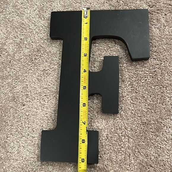 9” Black Block Hanging Capital Letters “FCUS” for Classroom Use with Wall Clock - Picture 8 of 15